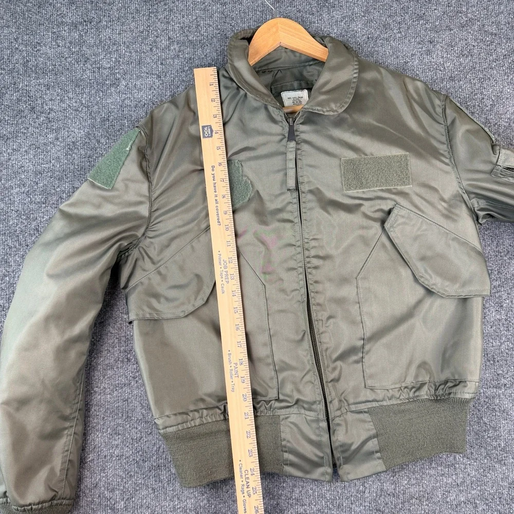 VTG 80s Alpha Industries CWU-36/P Flyers Jacket Mens Large Military Bomber Green